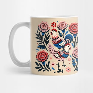 Chickens and Marigolds Mug